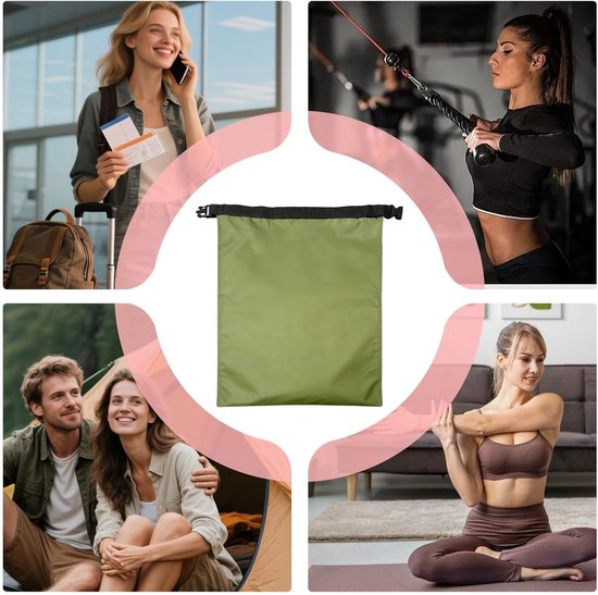 Waszakken Reizen - Natte Opslag - Kleding Sorteren - Slimme Compressie - 30x40 cm - Zwart — afbeelding 4