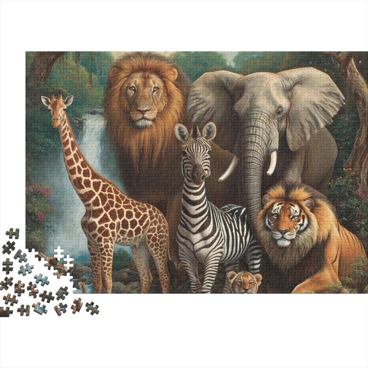Kleurrijke Puzzel - Puzzel spel Jigsaw - Ontspanning thuis - Hoge resolutie print - 75 x 50 cm - Multicolor