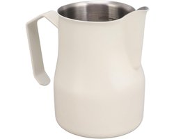 Melkopschuimer Kan - Opschuim kan - Latte Art Maken - Roestvrij Staal - 350 ml - Mat Wit