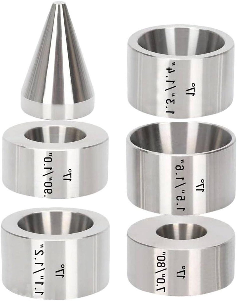 Vouwmatrijs Set - Ringvormer Metaal - Sieraden Maken - Zelfcentrerend Ontwerp - 5 Maatparen - Zilver