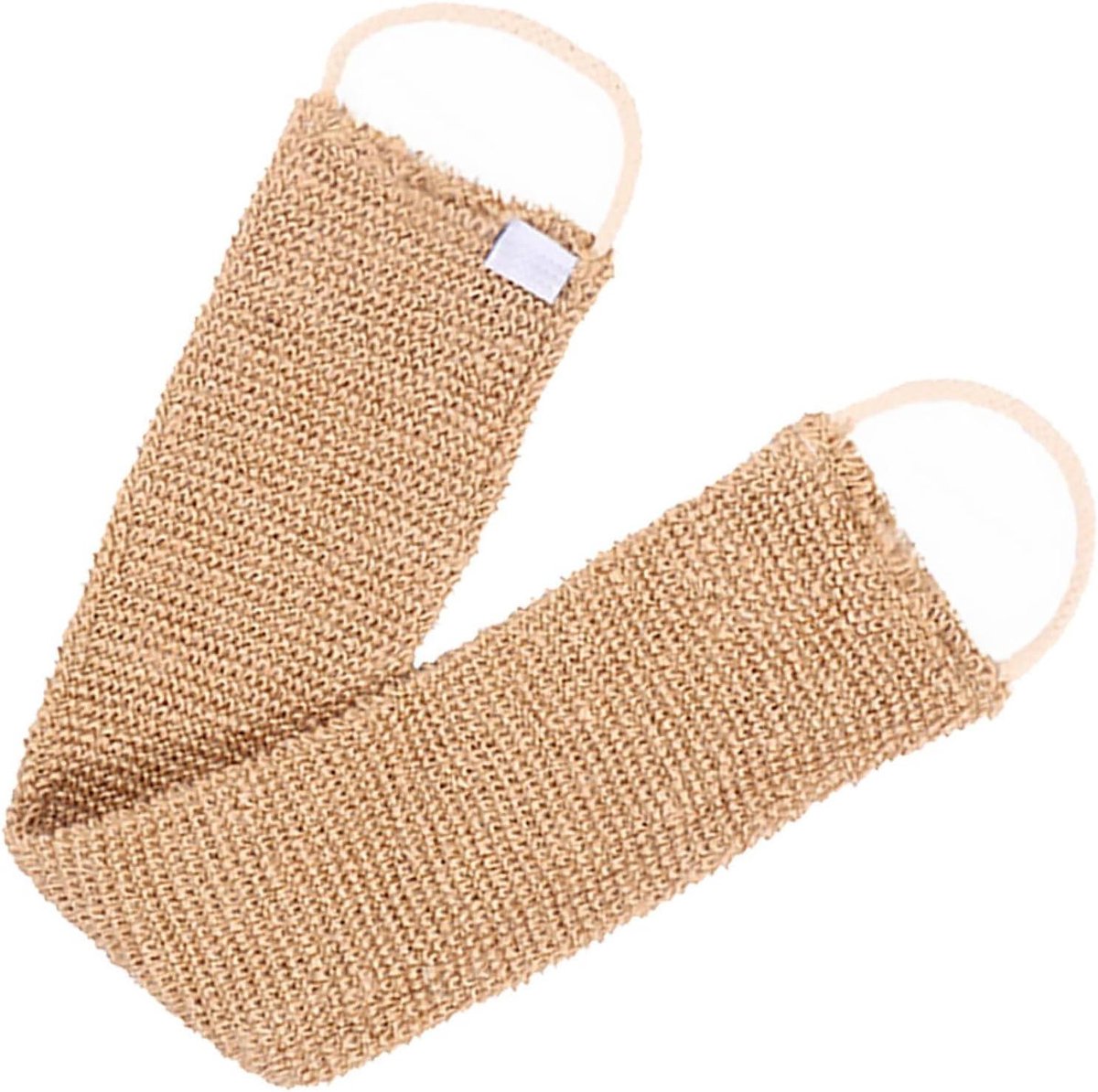 Rugscrubber Jute - Badhanddoek Strips - Huid Reinigen - Lange Banden - 66 x 10 cm - Lichtbruin