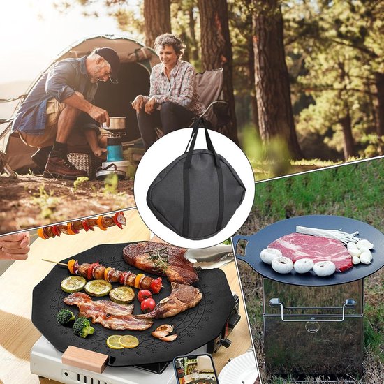 Gietijzeren Pan Tas - Braadpan Opberger - Kamperen & Reizen - Robuust Oxford Materiaal — afbeelding 2
