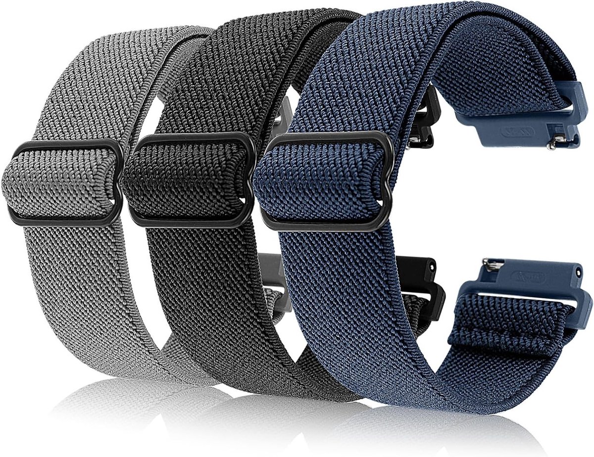 Verstelbare Sportieve Nylon Horlogeband, Gevlochten Armband voor Mannen en Vrouwen, Geschikt voor Smartwatches en Fitnesshorloges