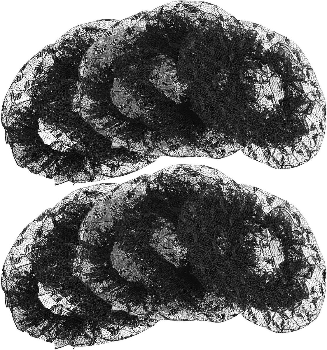 Haarnetjes Mesh - Knot Houders - Dans Optredens - Ademend Gaas - 10 Stuks - Zwart