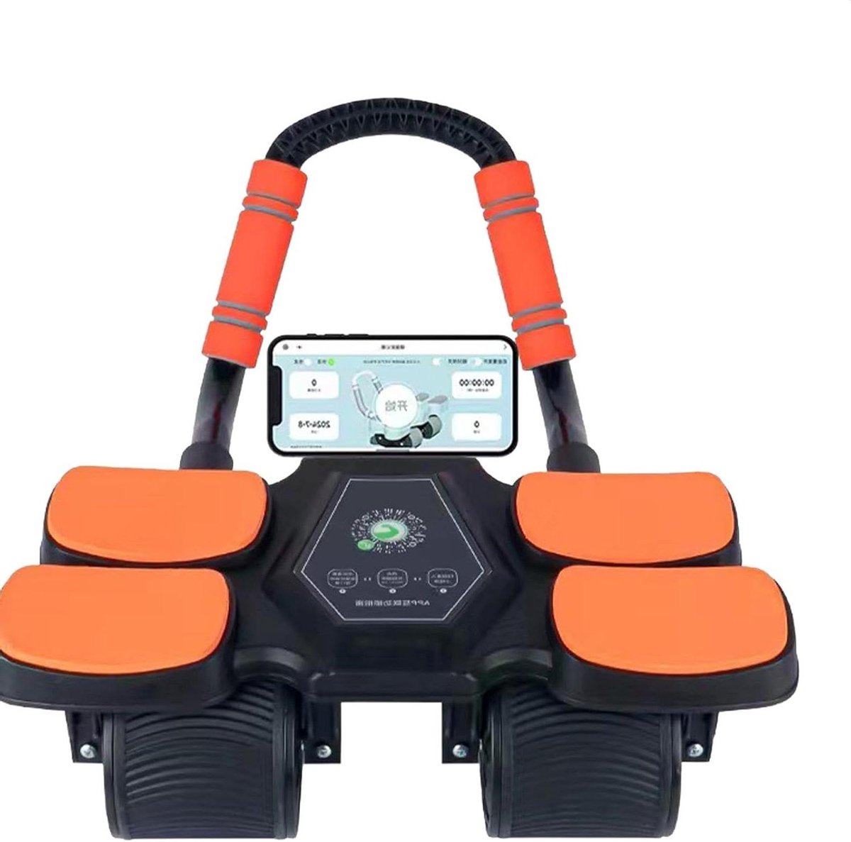 Buikspierroller - Core Trainer - Buikspieren Trainen - Automatische Terugslag - 23 cm - Oranje