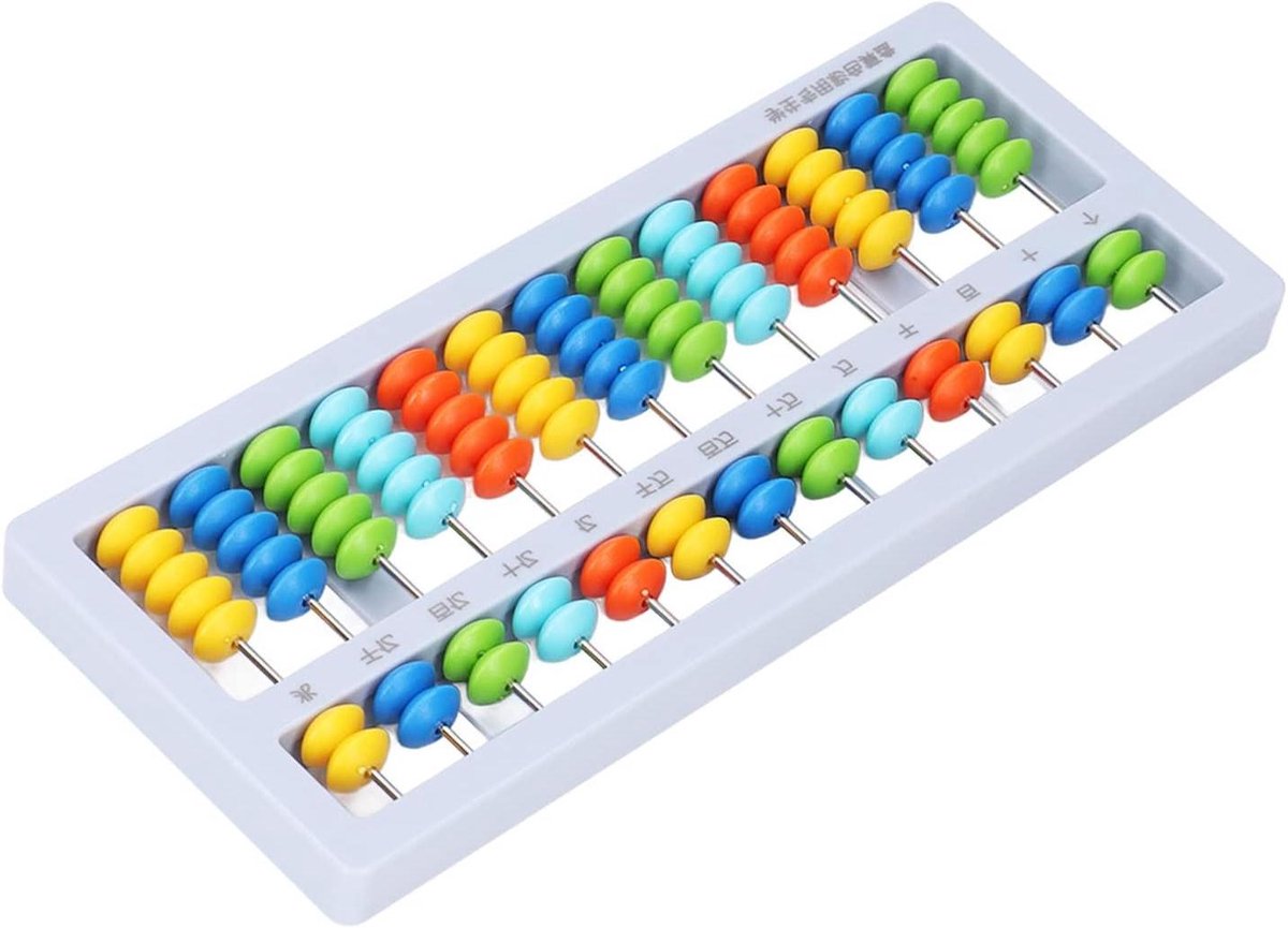 Kinder Telraam - Rekenhulp Abacus - Wiskunde Leren - Vliegende Schotel Kralen - 26 x 11 x 3 cm