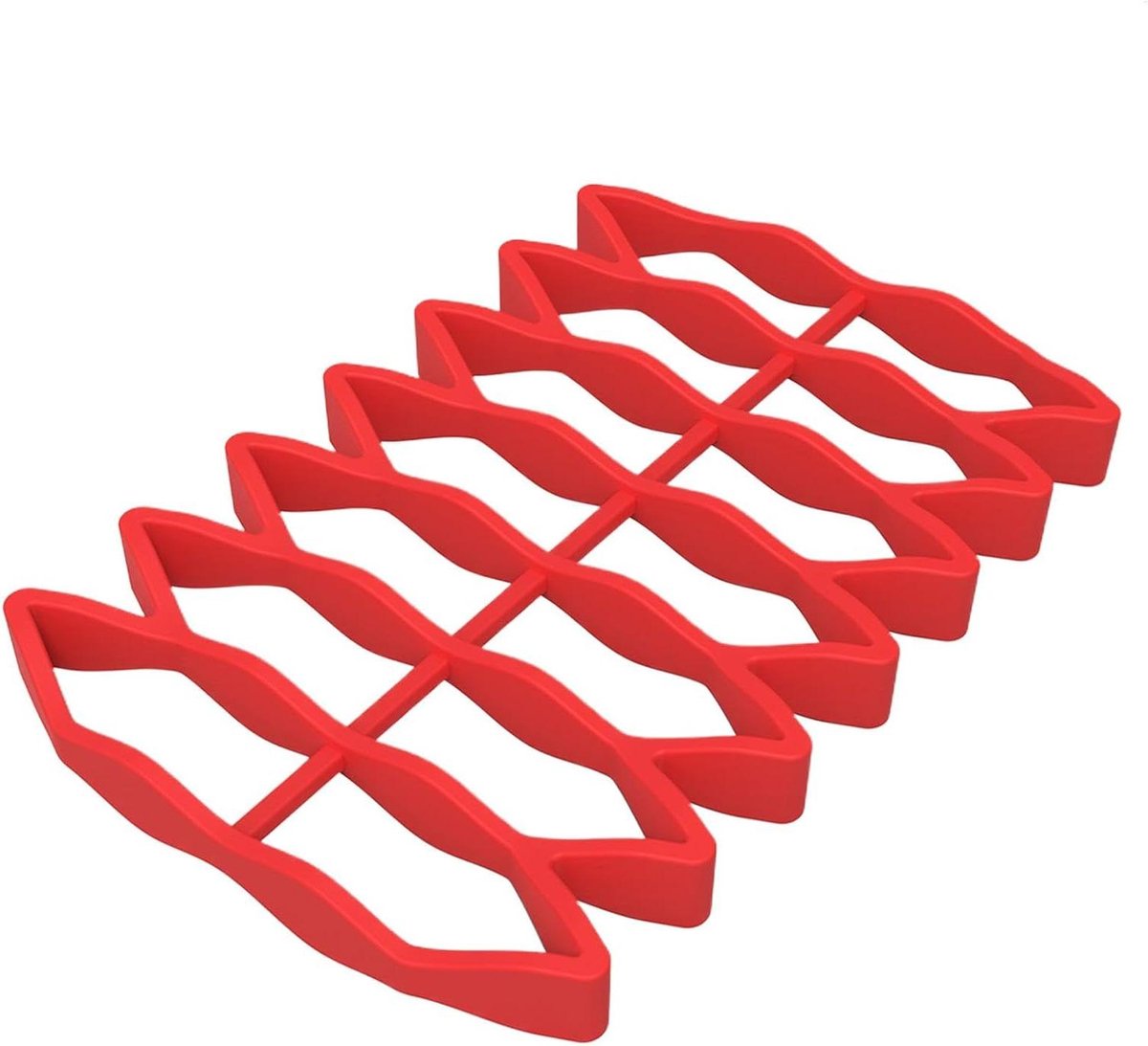 Oven Roosterrek - Bakrek - Gelijkmatig Koken - Verbeterde Luchtcirculatie - 23 cm - Rood