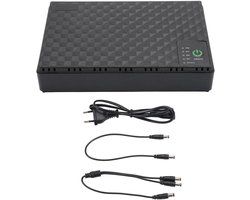 UPS Batterijback-up - Noodstroomvoorziening - Router Stroom - Multi-voltage Uitgang - 10400mAh - Zwart