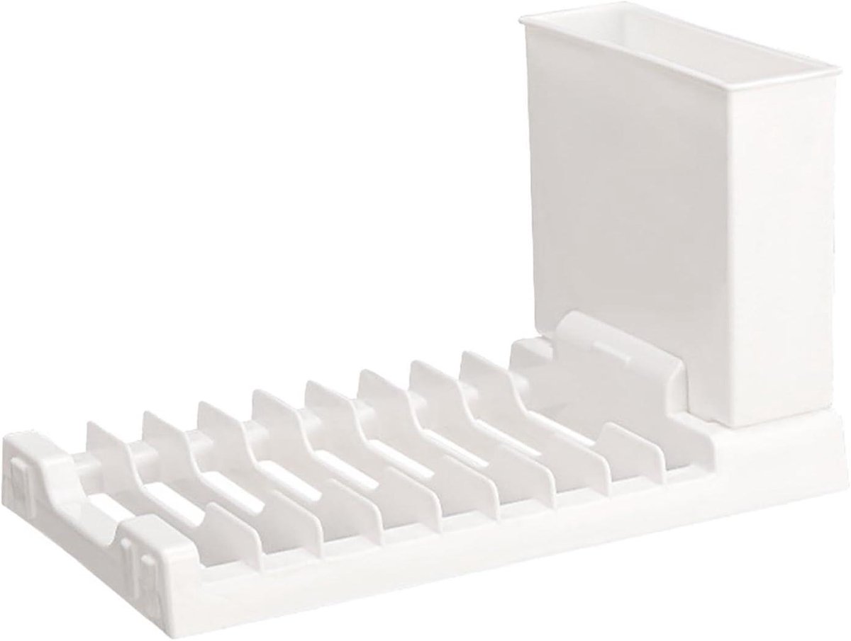 Afdruiprek Keuken - Vaatdroger Opvouwbaar - Servies Drogen - Ruimtebesparend Ontwerp - 20.5 x 11.8 x 11.5 cm - Wit