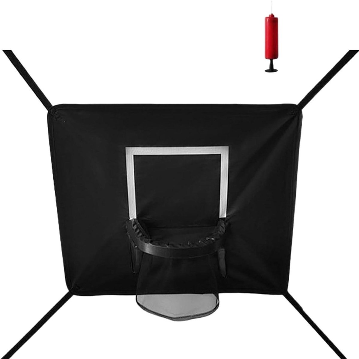 Trampoline Basketbalbord - Binnen en Buiten - Sport en Spel - Complete Set Inbegrepen - 65 cm - Zwart