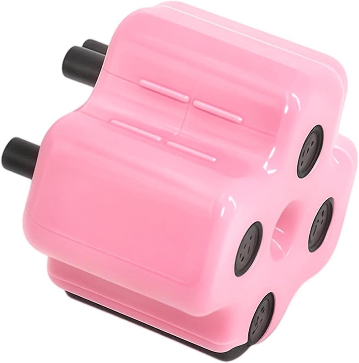 Rekenstempelroller Kinderen - Wiskunde Stempel - Sommen Oefenen - 4-In-1 Cijfers - 9 x 9 x 6 cm - Roze
