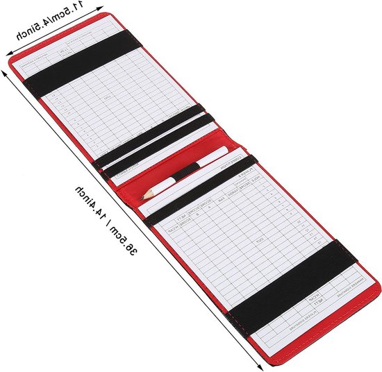 VT Goods - Scorecard Holder - Golf Accessoire - Duurzaam en Lichtgewicht - Zwart - Scorekaarten en Potlood - Geschikt voor Golfspelers - PU Leer van Merkloos — afbeelding 2