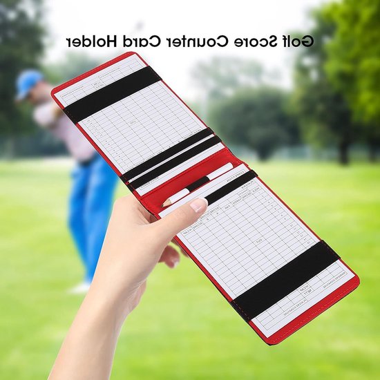 VT Goods - Scorecard Holder - Golf Accessoire - Duurzaam en Lichtgewicht - Zwart - Scorekaarten en Potlood - Geschikt voor Golfspelers - PU Leer van Merkloos — afbeelding 4