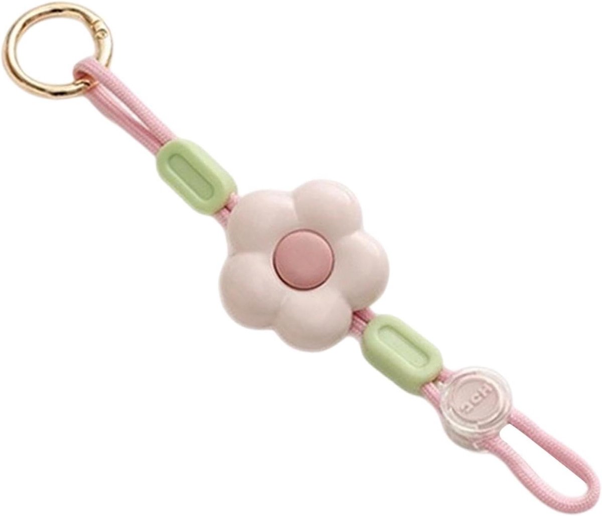 Bloem Hoed Clip - Pet Houder - Reizen Organiseren - Magnetische Bevestiging - 16 x 7 cm - Roze
