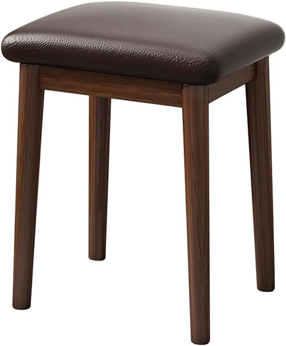 Houten Voetkruk - Make-up krukje Piano kruk - Schoenen wisselen - Met vilten vloerbeschermers