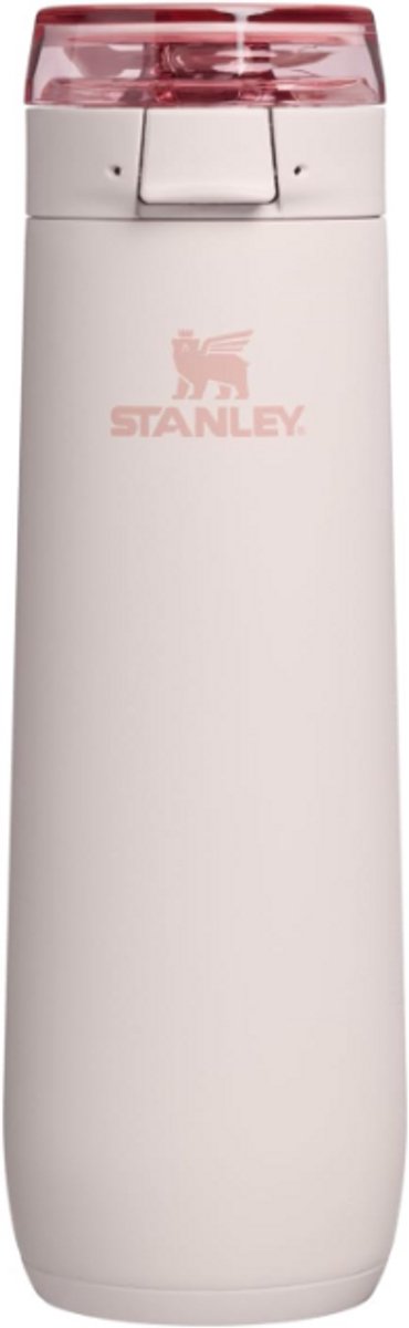 STANLEY Flowstate Spring Bottle 0.59L (Rose Quartz) – Lekvrije RVS Waterfles met Draagriem & Flip-Top Lock – Dubbelwandig Geïsoleerd – BPA Vrij