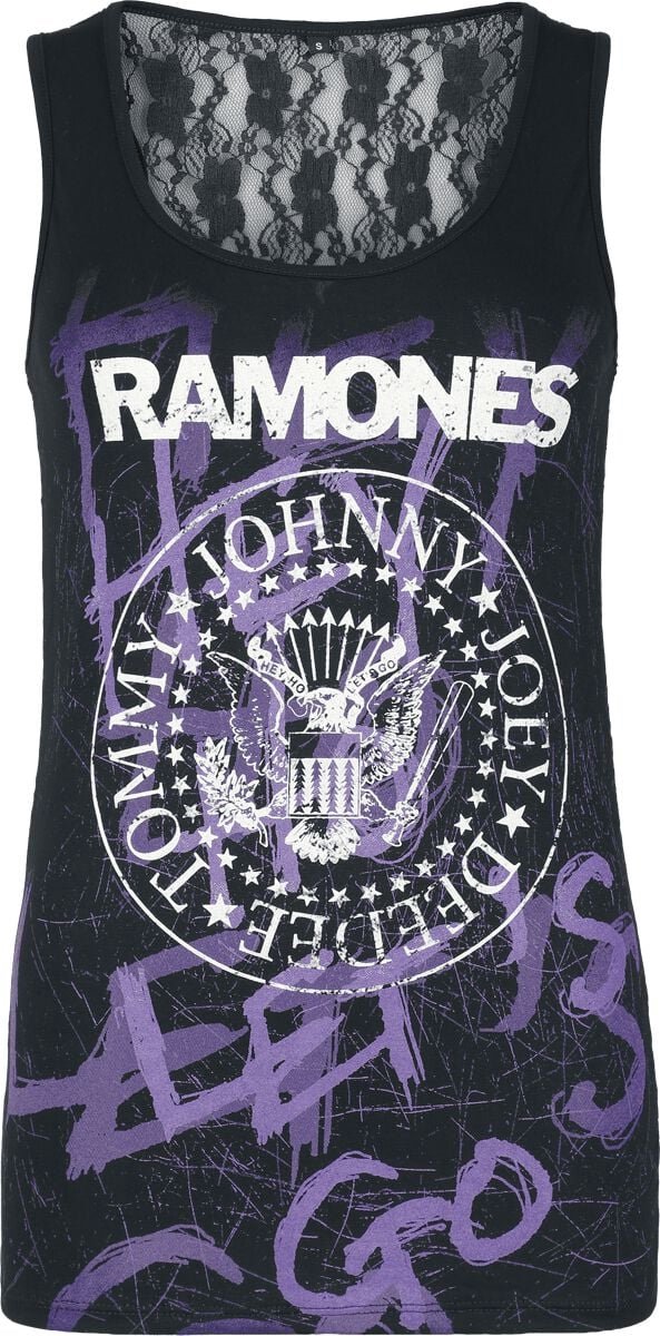 Ramones Let's Go Dames Top - zwart - XXL