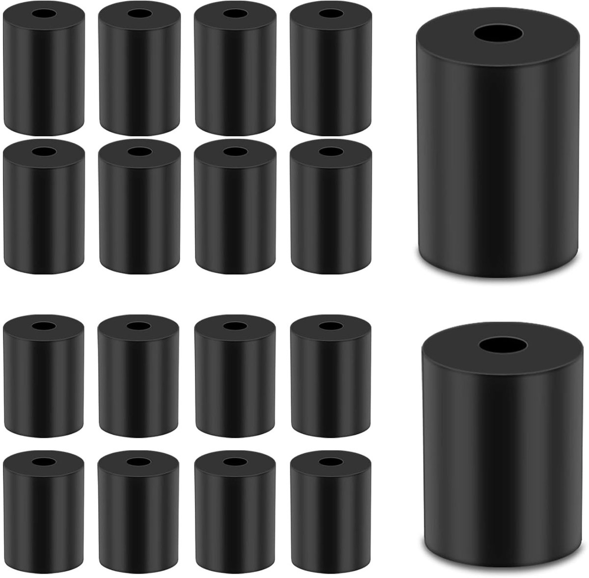 20 Stuks Siliconen Dempers voor 3D Printers, Geschikt voor Heatbed Leveling, 16/18mm Onderdelen voor Ender 3 en CR-10 Series