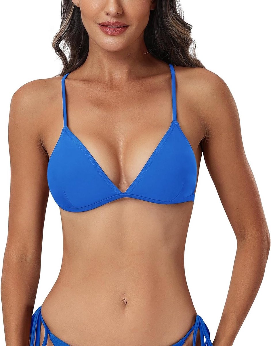 Triangle Bikini Top voor Dames met Push Up Effect, Halternek en Gevoerde Cups voor een Sexy Look