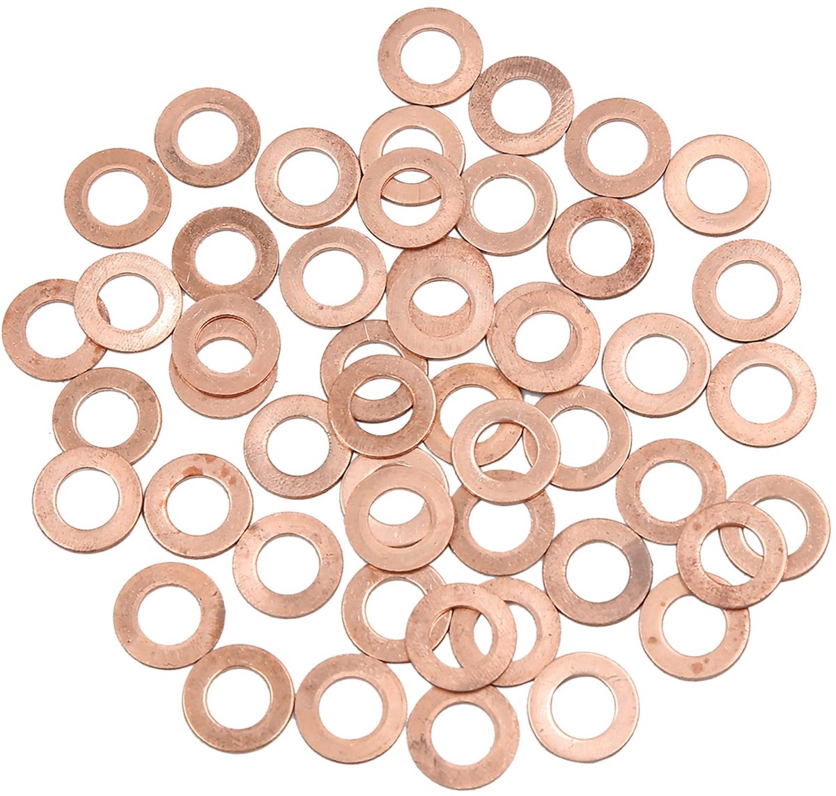 JHUBERS- Sluitring 8 x 15 x 1 mm - Koper - Set van 50 - Afdichtring - Duurzaam - Geschikt voor voertuigen en apparaten