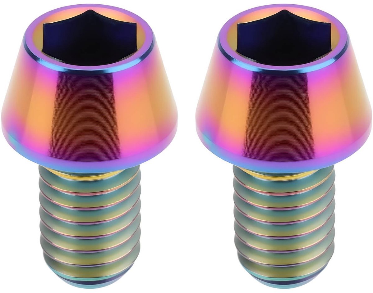 JHUBERS- Zeskant Schroeven M6x10mm - 2 Stuks - Compatibel met Fietsen - Bevestiging voor Fietsonderdelen - Veilig en Duurzaam - Geschikt voor Diverse Fietstypes - Fietsschroeven
