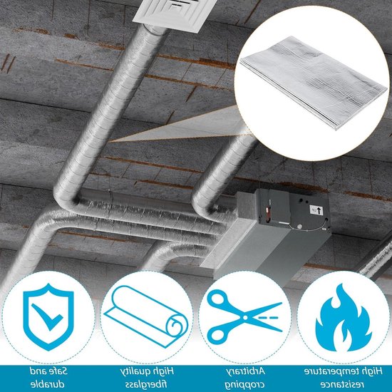 Hittebestendige beschermmat van aluminium, zelfklevend, 30 x 200 cm, voor hoge temperaturen tot 100 °C, ideaal voor warmte-isolatie en bescherming van oppervlakken — afbeelding 4