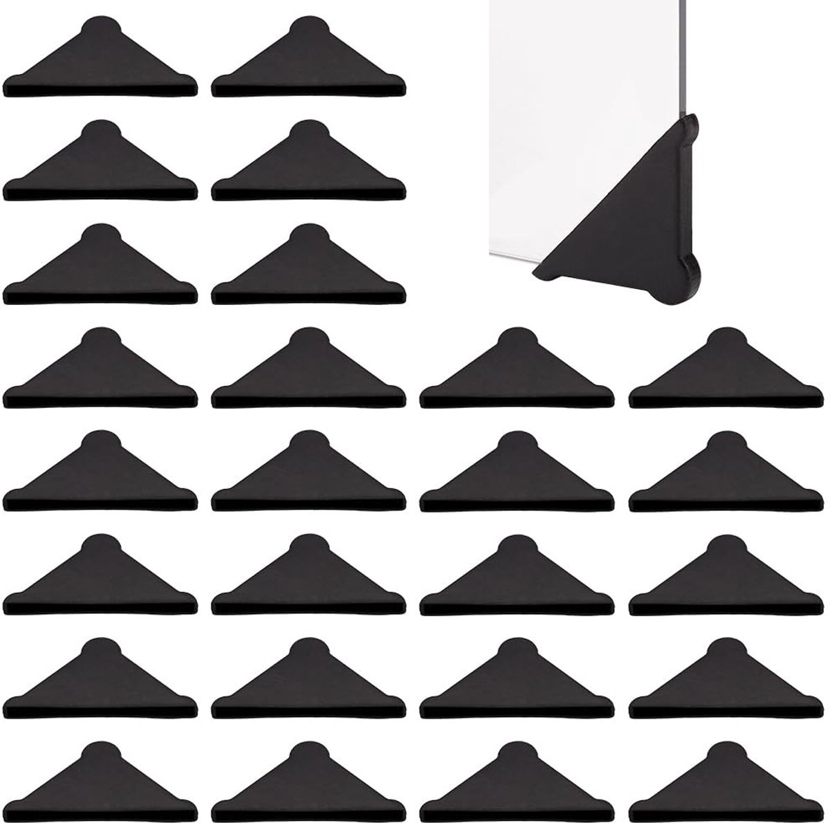 Dailygoods- Hoekbeschermers 100 stuks - Kunststof - Driehoekig - 50 x 25 mm - Herbruikbaar - Veilig in gebruik - Glad gepolijst - Hoekbescherming