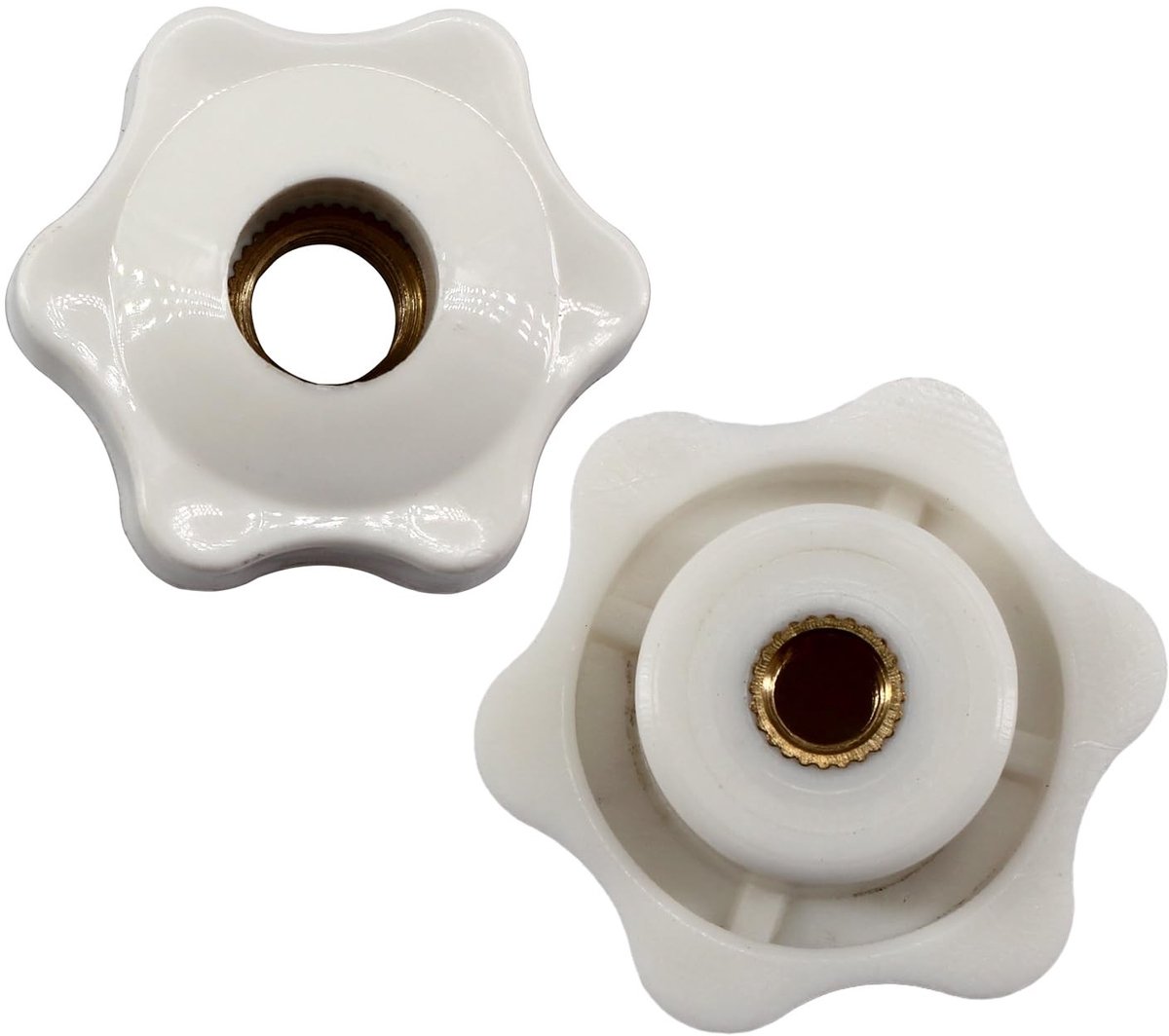 Dailygoods - 12 stuks M6 spanmoeren - Stervormige moeren - Eenvoudig te installeren - 38 mm - Kunststof met koperen kern - Geschikt voor meubels en ap...