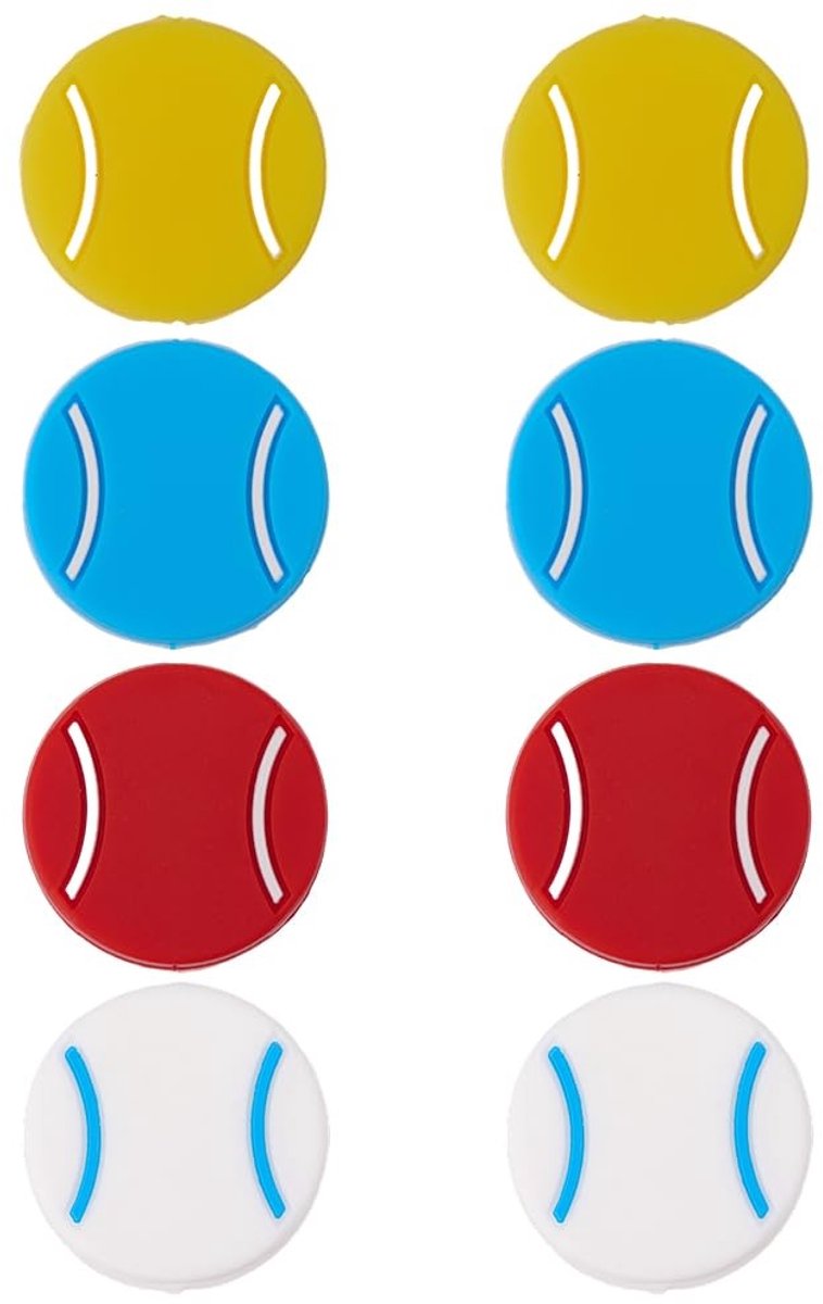 Dailygoods - Set van 8 Tennis Racket Demper in 4 Kleuren