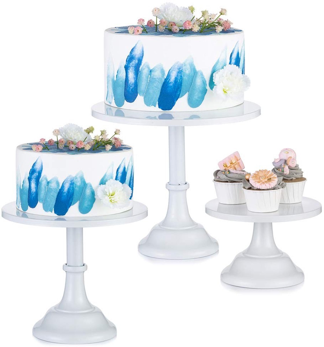 Dailygoods- Caketribune 3 Delige Set - Metalen Taartstandaard