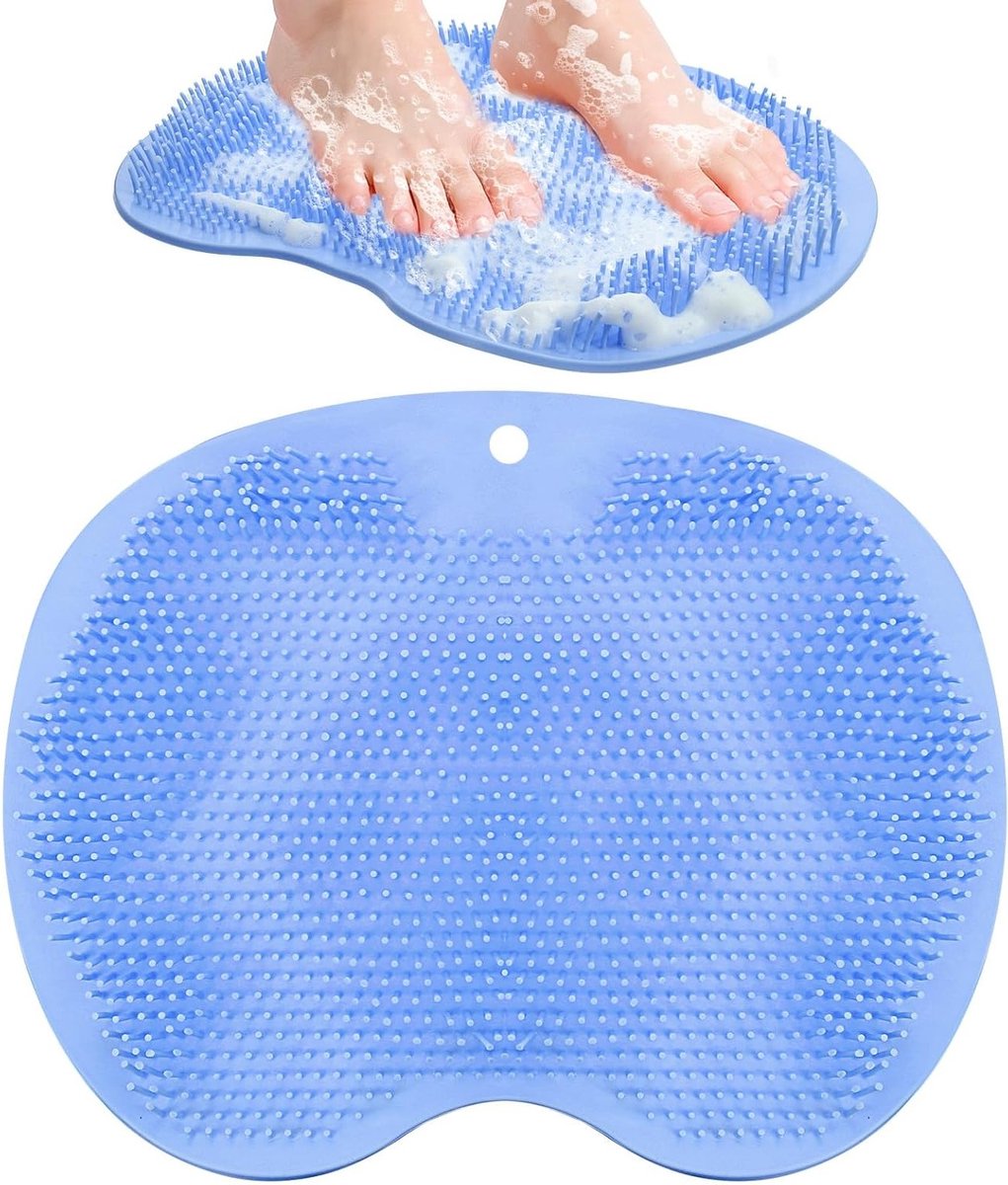 Voetenwasmat voor douche - Voetenschrubber met antislip zuignappen - Siliconen mat voor voetreiniging en massage - ShopVlot