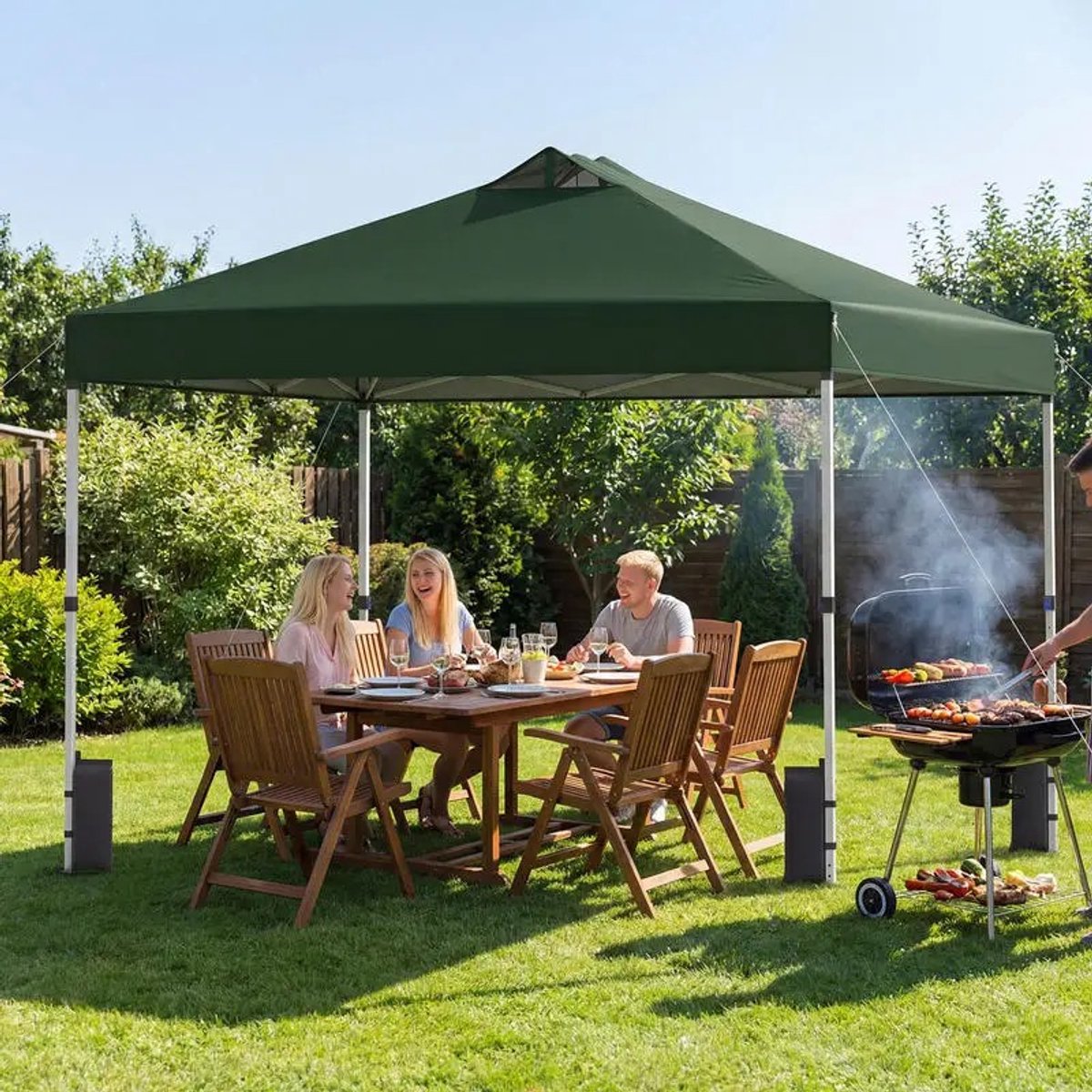 Dailygoods 10 x 10 voet buiten commerciële opklapbare partytent - groen