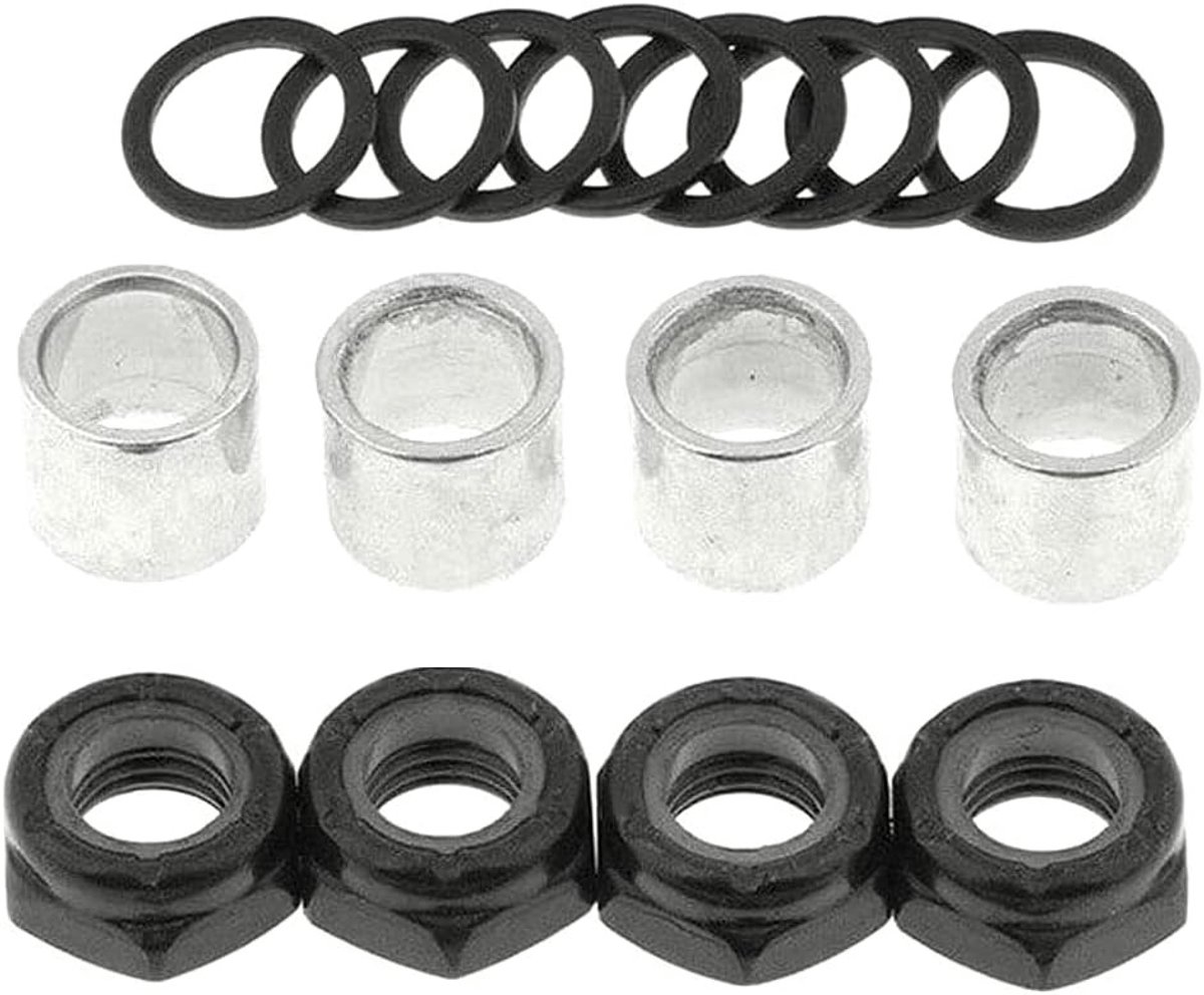 Skateboard Truck Speed Kit met Assen Moeren en Spacer voor Verbeterde Prestaties bij Buiten Skaten