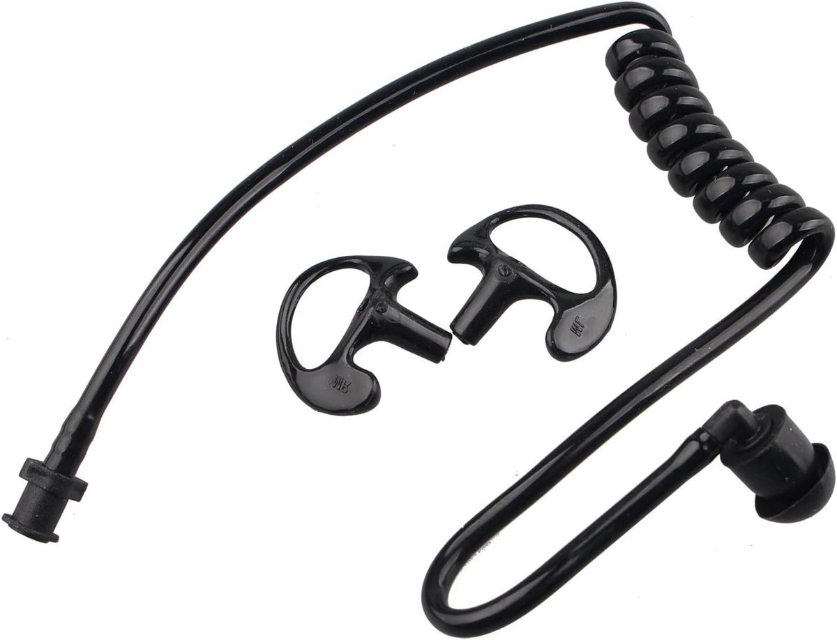 Vervangende Acoustic Coil Tube Audio Kit met Zachte Medium Silicone Oordopjes voor Walkie Talkie en FBI Beveiligingsheadset, Geschikt voor Tweeweg Radio's en Communicatie Apparatuur