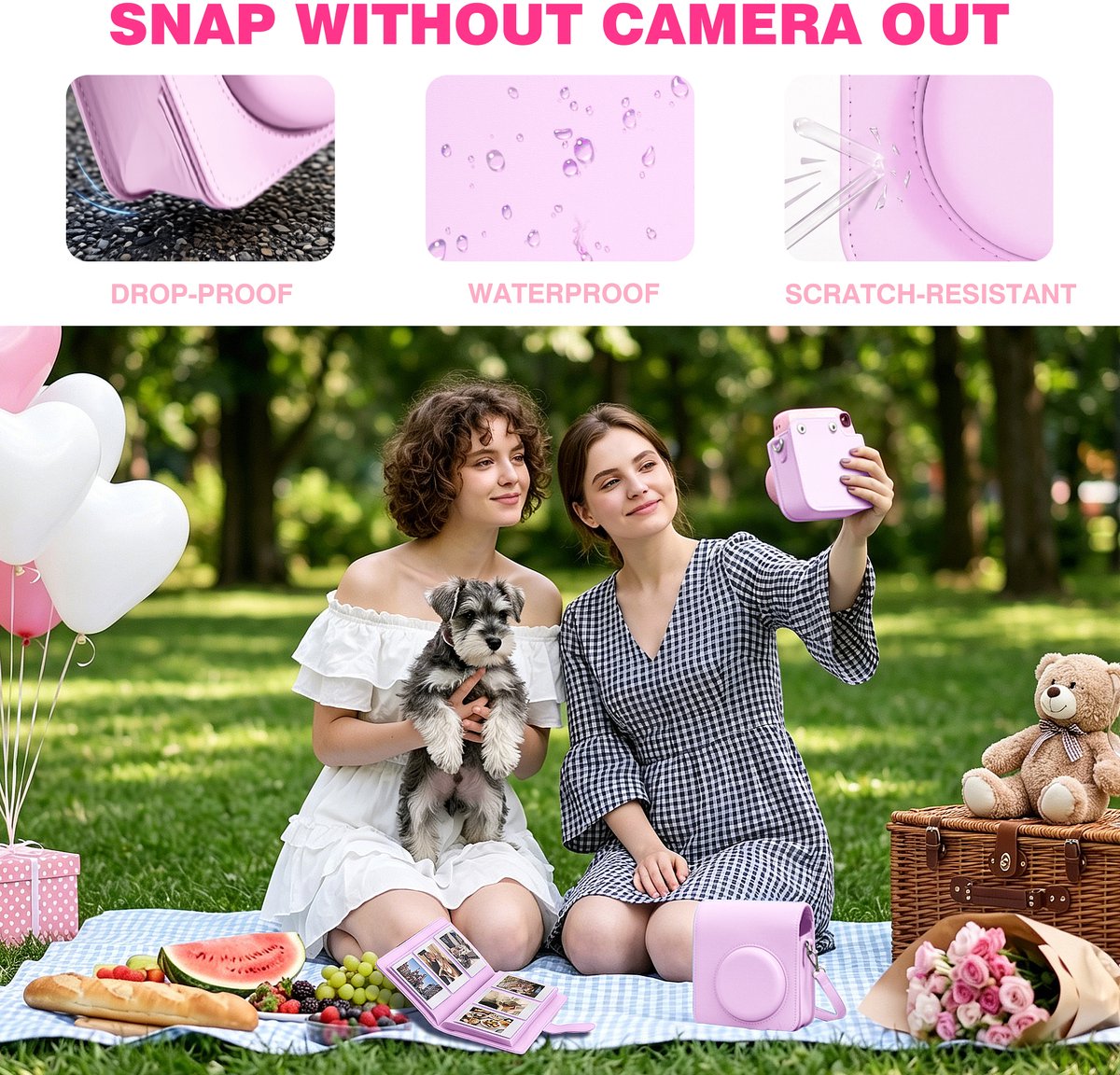 Fujifilm RHYTHMFLAME Instax Mini 13 Accessoireset - Pastelroze thumbnail 4