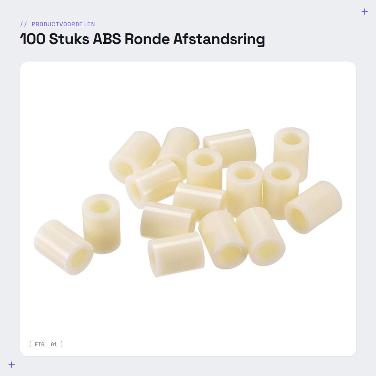 Dailygoods - 100 Stuks ABS Ronde Afstandsring voor Diverse Toepassingen