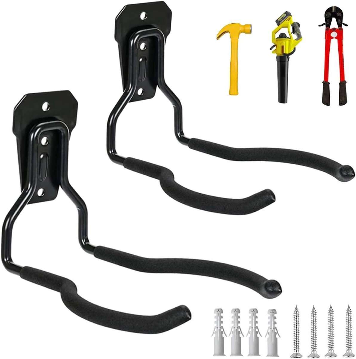 Weedeater Hanger 2pcs - Trimmer Hanger - Wandhaak voor garage - Gemakkelijk te installeren - ShopVlot