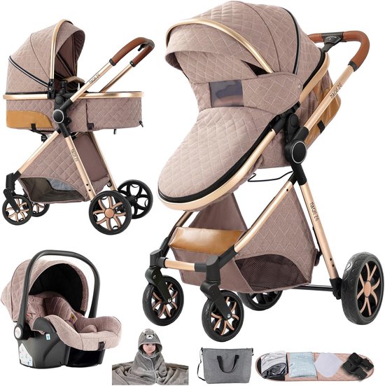 Kinderwagen Reis Systeem 3-in-1 Khaki