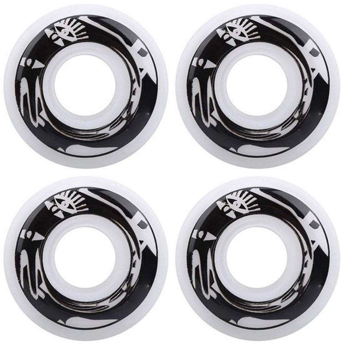Dailygoody Skateboardwielen PU-wielen Duurzaam en elastisch Wit