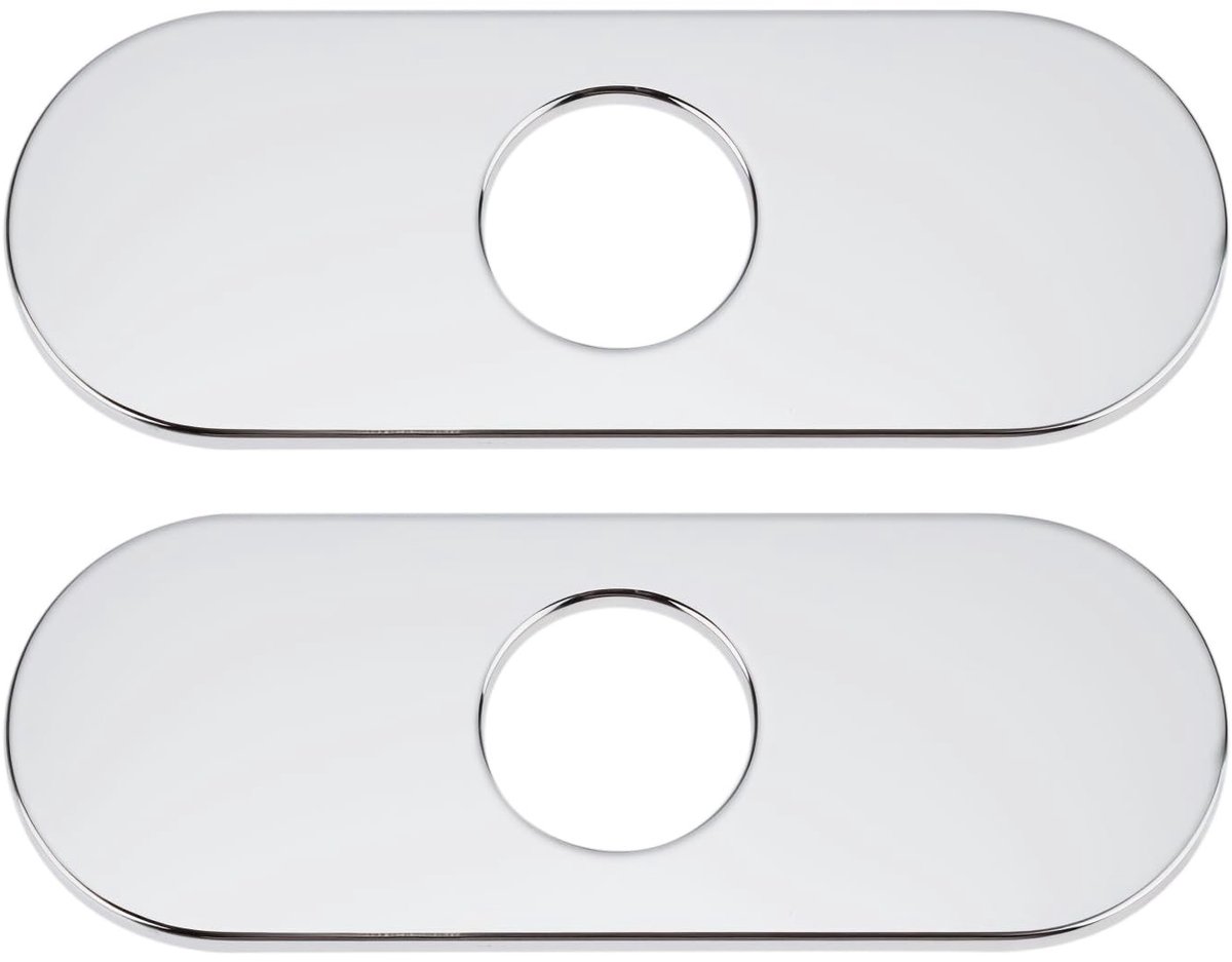 BRENZOOS- Kraangat Cover 304 Roestvrij Staal - Decoratieve Dekking - Geschikt voor 1/3 Gaten - 160x35x6mm - Eenvoudige Installatie - Slijtvast - Gatafdekking