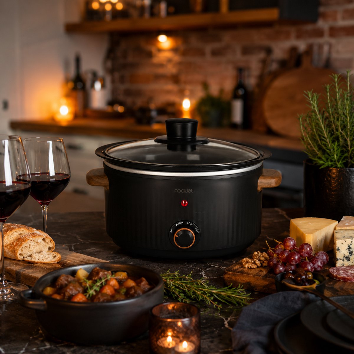 The Gift Røquet Slowcooker 3L - Zwart - afbeelding 2