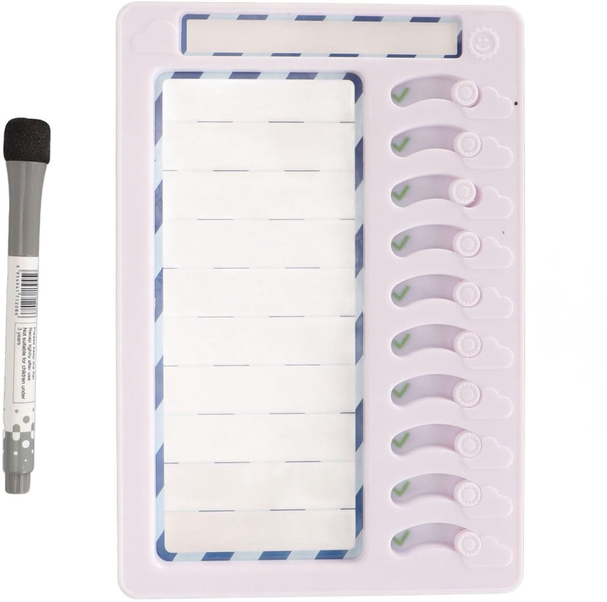 Dailygoods- Taakbord Magnetisch - Uitwisbare Klusjestabel - Beloningsgrafiek - Taaktracker - ABS Materiaal - Bordgrootte 22,5x15,5cm - Klusjesbord