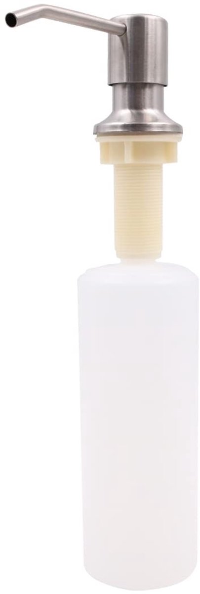 Dailygoods- Zeepdispenser 300ML Roestvrij Staal - Zeepdispenser Wandmontage - Zeepdispenser Keuken - Zeepdispenser Douche - Anticorrosie - Onderbouw Beugel