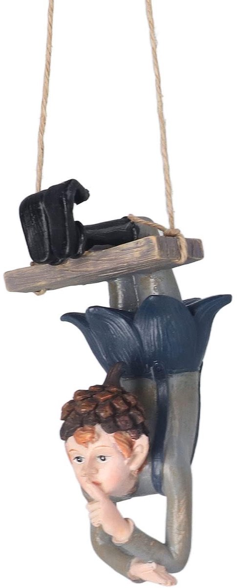 Dailygoods - Schattig Elf Tuinbeeld met Schommel Design voor Buiten