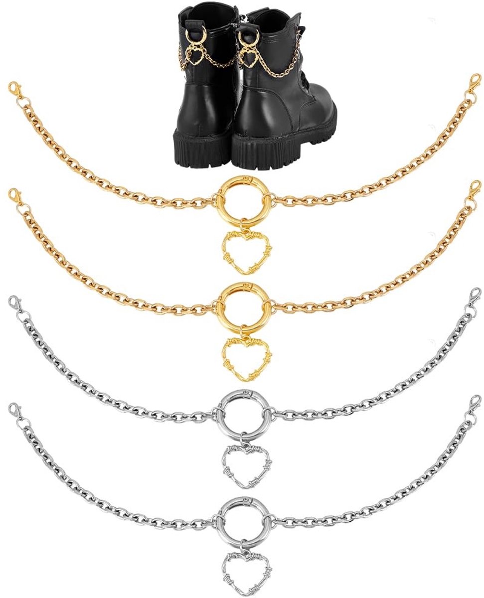 Dailygoods - 4 Stuks Schoenketting Decoraties in Goth Punk Stijl