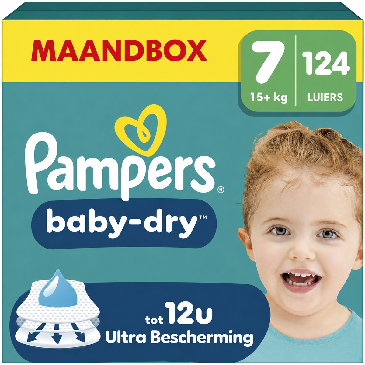 Pampers Baby Dry luiers maat 7 | 124 stuks