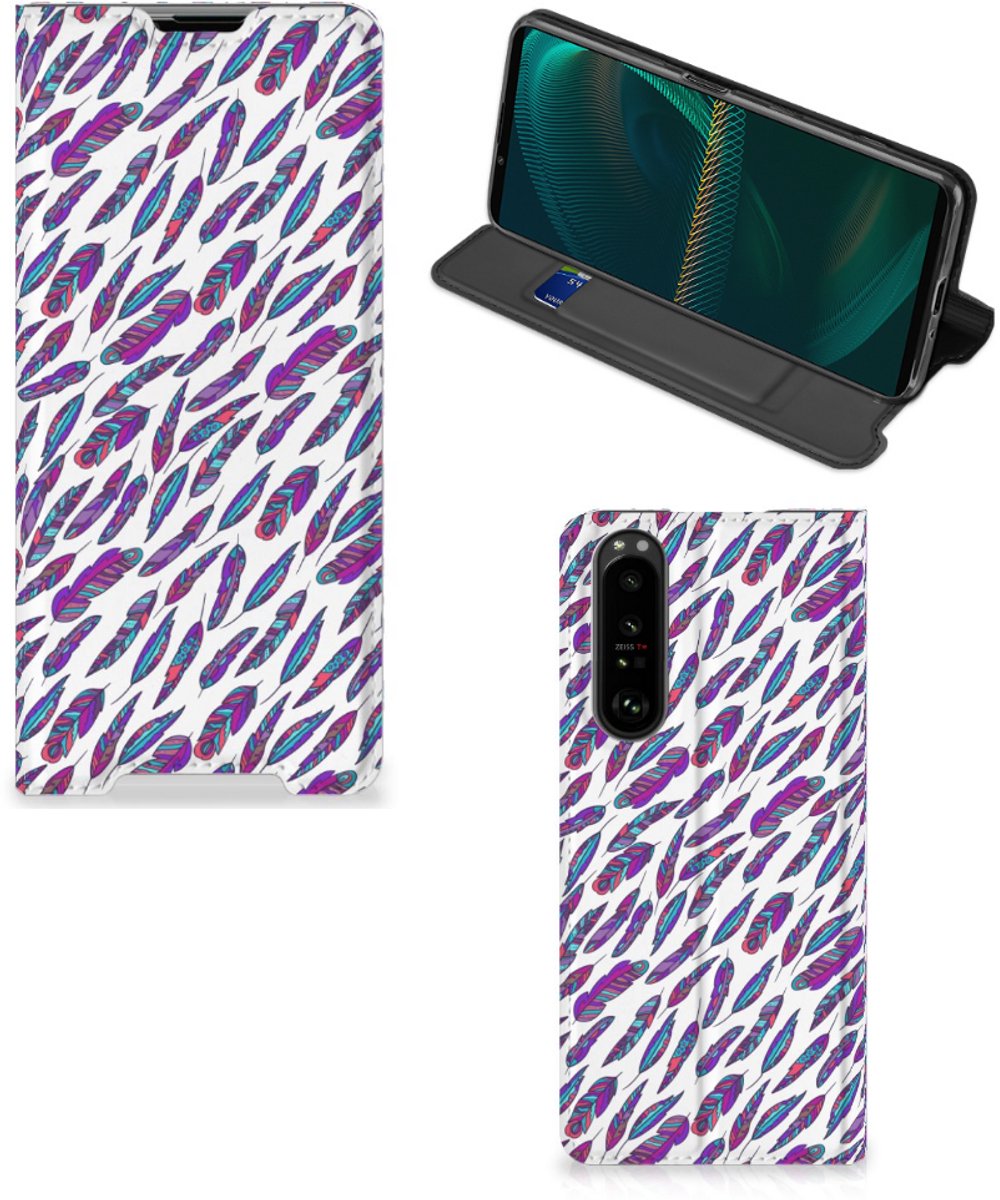 Sony Xperia 5 III Hoesje met Magneet Feathers Color