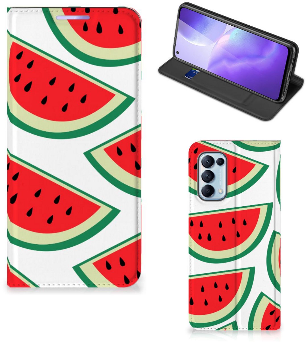 OPPO Find X3 Lite Flip Style Cover Watermelons