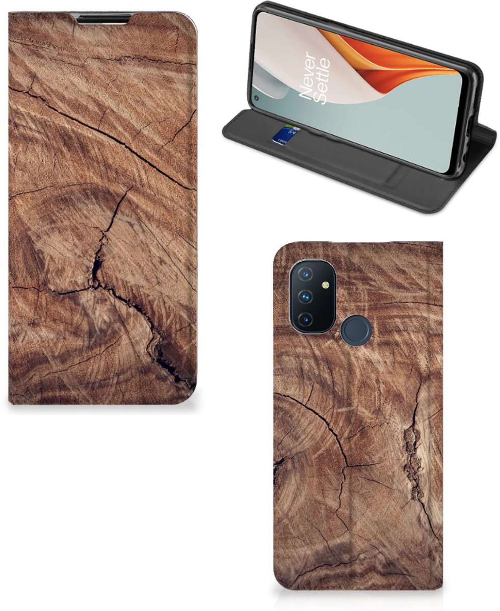 Standcase Hoesje voor OnePlus Nord N100 Book Wallet Case Tree Trunk
