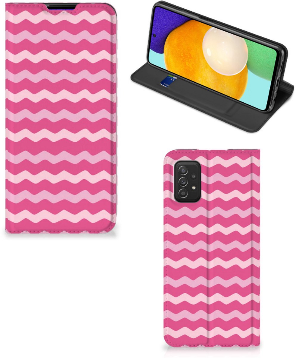 Samsung Galaxy A03s Hoesje met Magneet Waves Pink